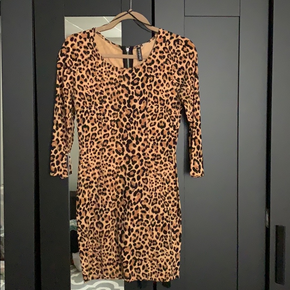 Leopard body con dress
